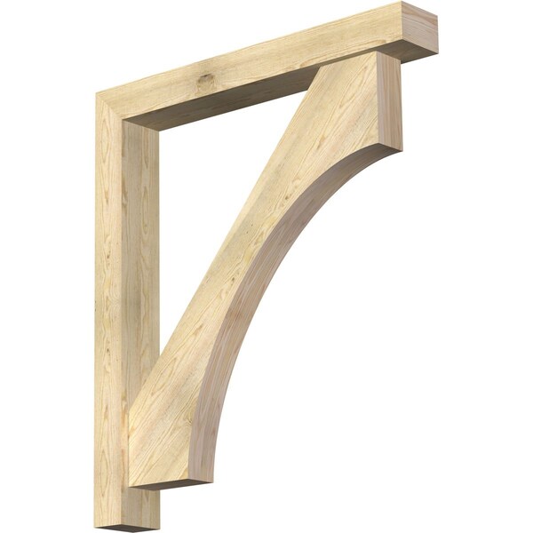 Ekena Millwork Westlake Block Rough Sawn Bracket w/ Offset Brace, Douglas Fir, 6"W x 42"D x 48"H BKT0604X42X48WTL05RDF - main
